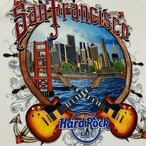 Hard Rock Cafe San Francisco Bay Vibrant Graphic Tee - Picture 1 of 3